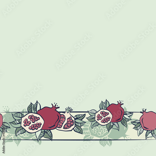Вектор: pomegranate seamless background pomegranate seamless background