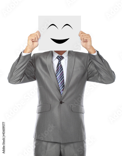 Photo: businessman with mask businessman with mask