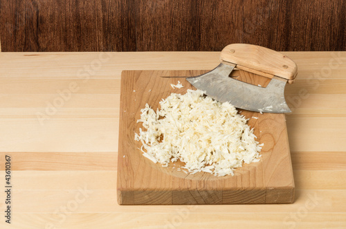 Photo: Fresh horseradish being grated Fresh horseradish being grated