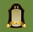 Dark and gold label vector
