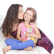 Foto: Happy mother with little daughter Happy mother with little daughter