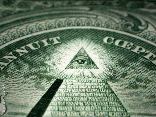 Photo: Masonic All Seeing Eye On One Dollar Bill Masonic All Seeing Eye On One Dollar Bill