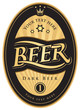 labels for the beer in the black gold color