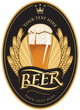 Vector: labels for the beer in the black gold color labels for the beer in the black gold color