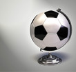 soccer ball as globe