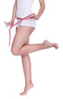 Foto : slim female figure with measuring tape slim female figure with measuring tape