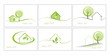Home , tree, , leaves, green Eco friendly business icons