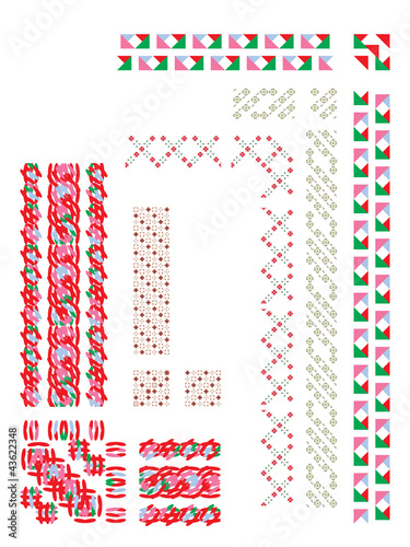 Vector: Embroidery style frames, adjustable to fit any frame format Embroidery style frames, adjustable to fit any frame format