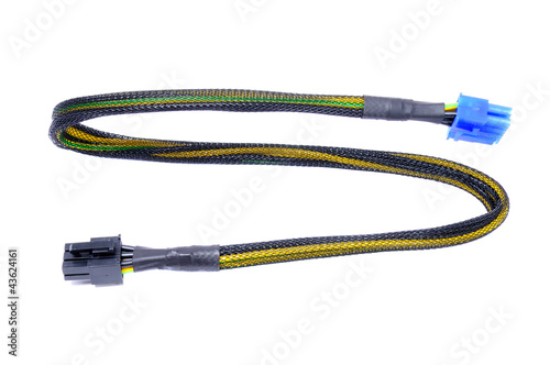 Foto: Computer Cable Isolated on White Background Computer Cable Isolated on White Background