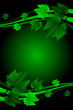 Vector green frame with leaves