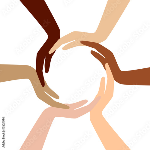 Vector: Vector - circle from different hands Vector - circle from different hands