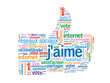 Vecteur : Nuage de Tags "J’AIME" (recommander partager voter like bouton) Nuage de Tags "J’AIME" (recommander partager voter like bouton)