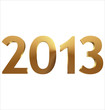2013 3d gold - vector illustration