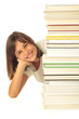 Bücherstaple mit Mädel 23.10.12