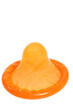 Orangefarbenes Kondom