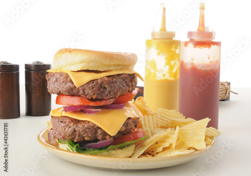 Photo: Double decker hamburger Double decker hamburger