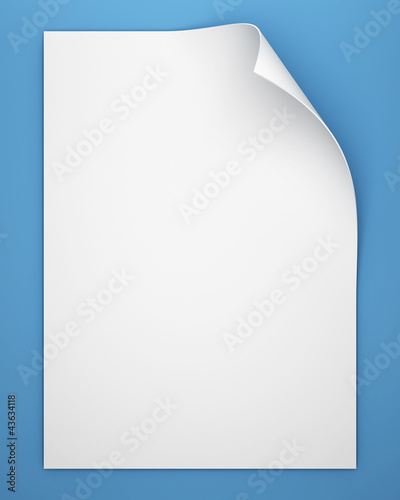 Illustration: Page of paper curling Page of paper curling