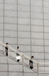 Business people walking down the stairs 