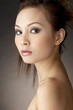 Woman with makeup and hairdo