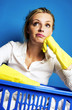Woman doing laundry