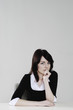 Woman with curious look