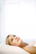 Woman lying on the bed