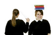 School girls posing for the camera