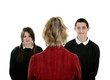 Teacher standing in front of her students