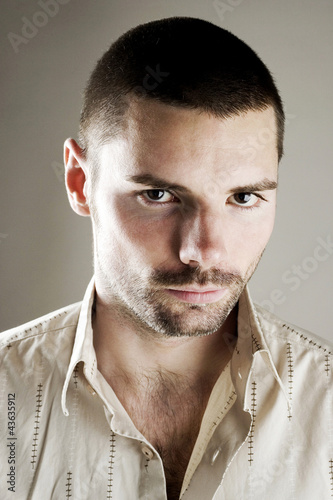 Photo: Man staring at the camera Man staring at the camera