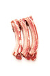 Pieces of raw lamb