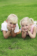 Two girls smiling