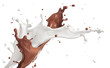 splash of milk and chocolate