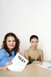 Two women with different test results