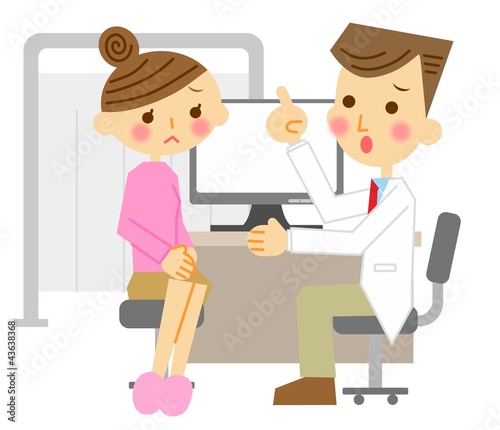 Illustration: 診察 女性 困る 診察 女性 困る