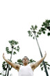 Man practising yoga