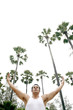 Man practising yoga