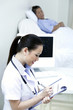 Doctor recording data
