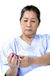 Patient holding medicine