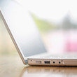 Laptop on table