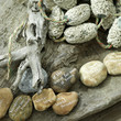 Pebbles with words inscribed