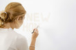 Foto: Testing paint colour on wall Testing paint colour on wall