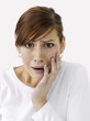 Woman feeling scared