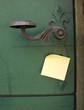 Photo: Ancient door handle and post-it Ancient door handle and post-it