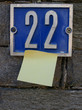 Photo: Post-it and number 22 Post-it and number 22