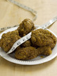 Fried chicken and plastic tape measure