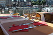 Restaurant avec vue sur le port à Honfleur