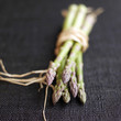 Close up of a bundle of asparagus
