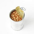 Beans in tin