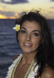 portrait of a beautiful woman at the beach