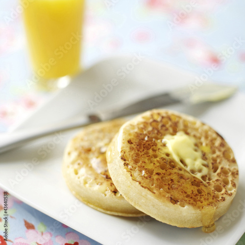 Photo: Honey on crumpet Honey on crumpet